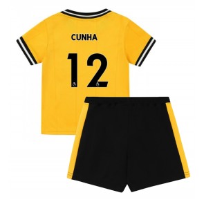 Maillot de foot Wolves Matheus Cunha #12 Domicile enfant 2023-24 Manches Courte (+ pantalon court)